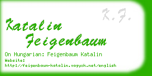 katalin feigenbaum business card